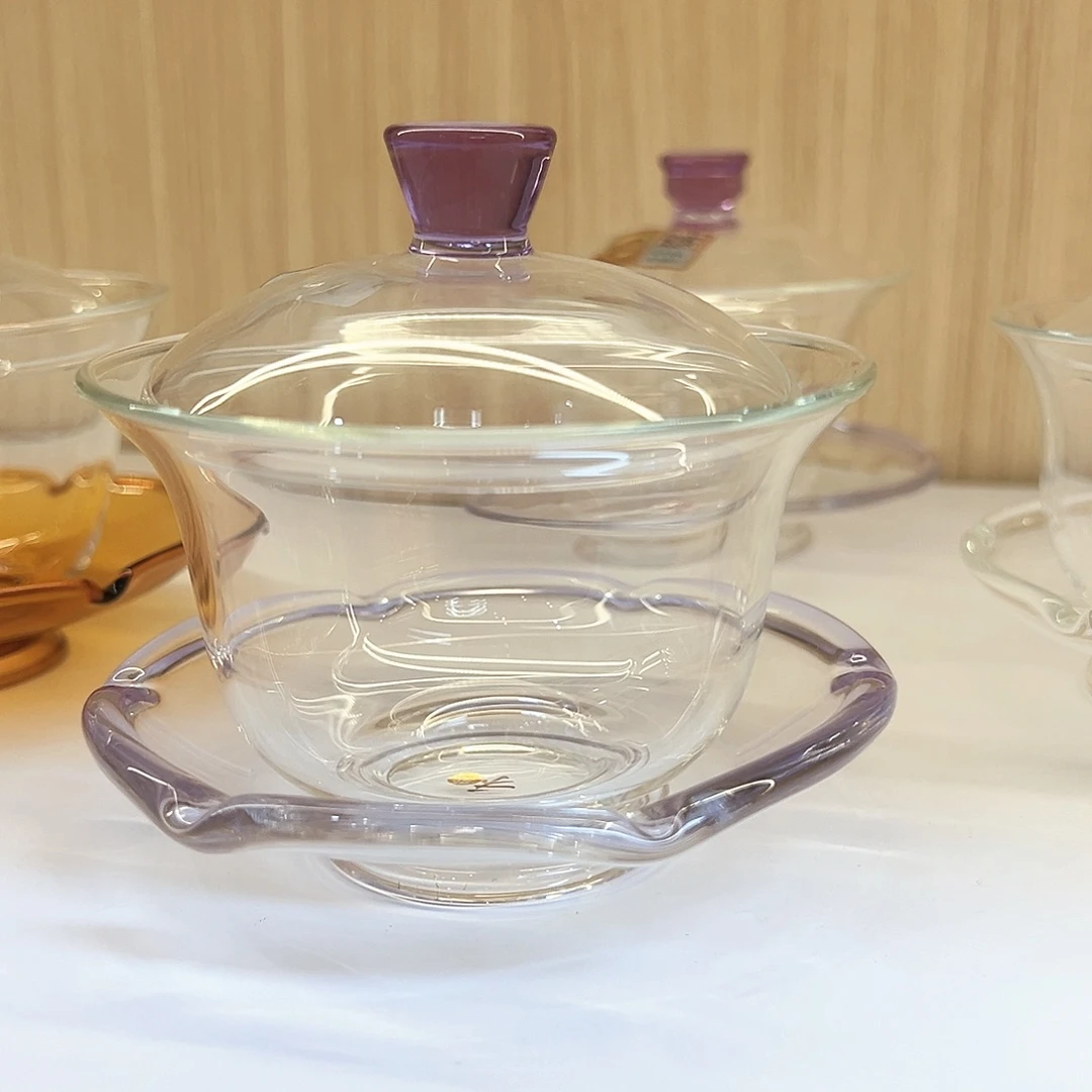 ****噻禾器禅语公道杯浅紫色