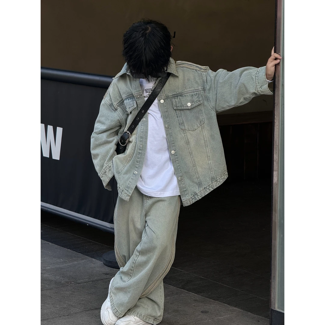 THE LUHAN 【爱在西元前】秋款新品百搭牛仔亲子装男童套装24353