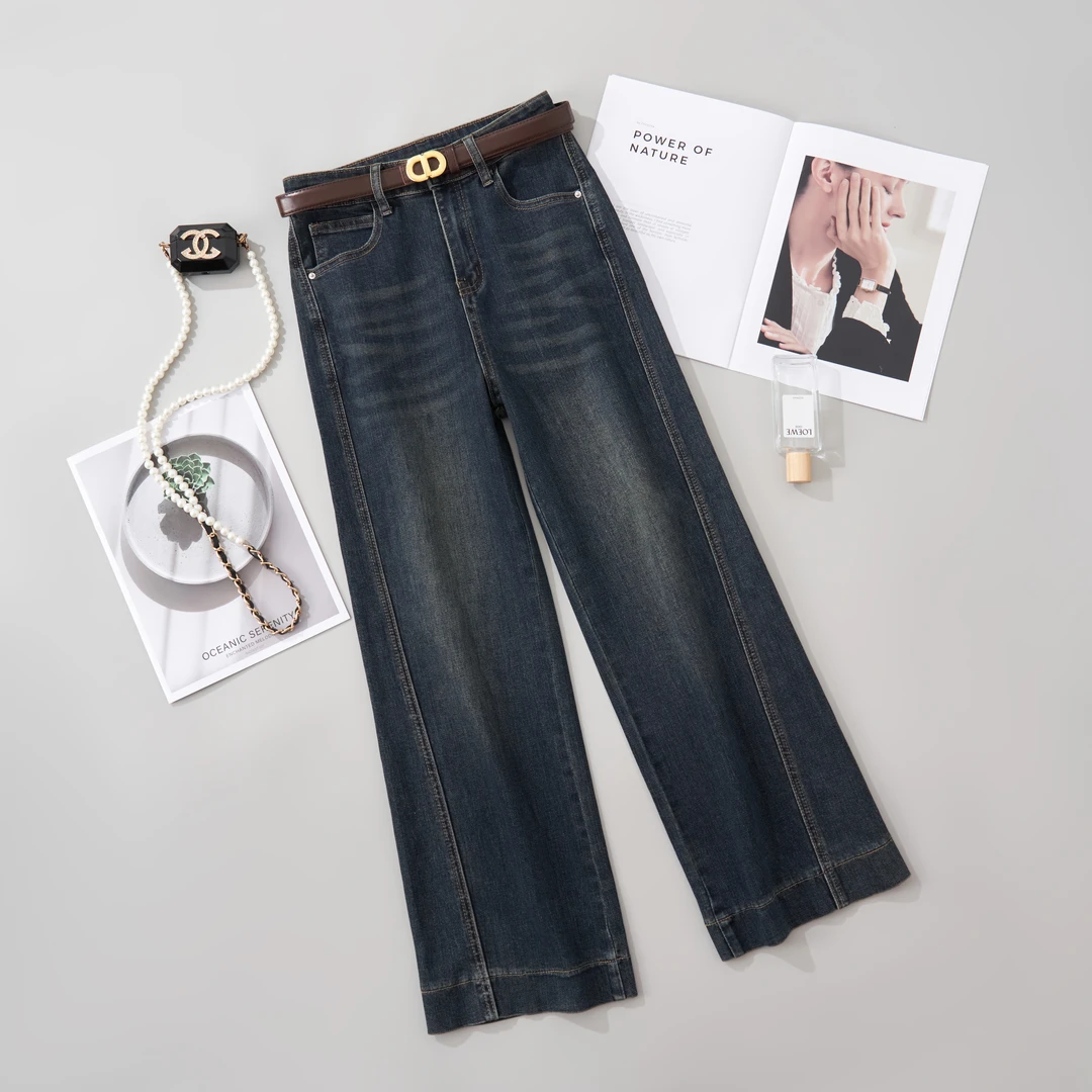 【现货+运费险】S秋季弹力显瘦高腰韩版大码牛仔裤女