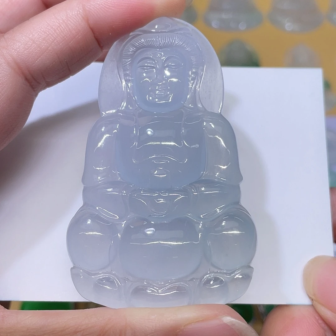 翡翠未镶嵌颈饰正装观音