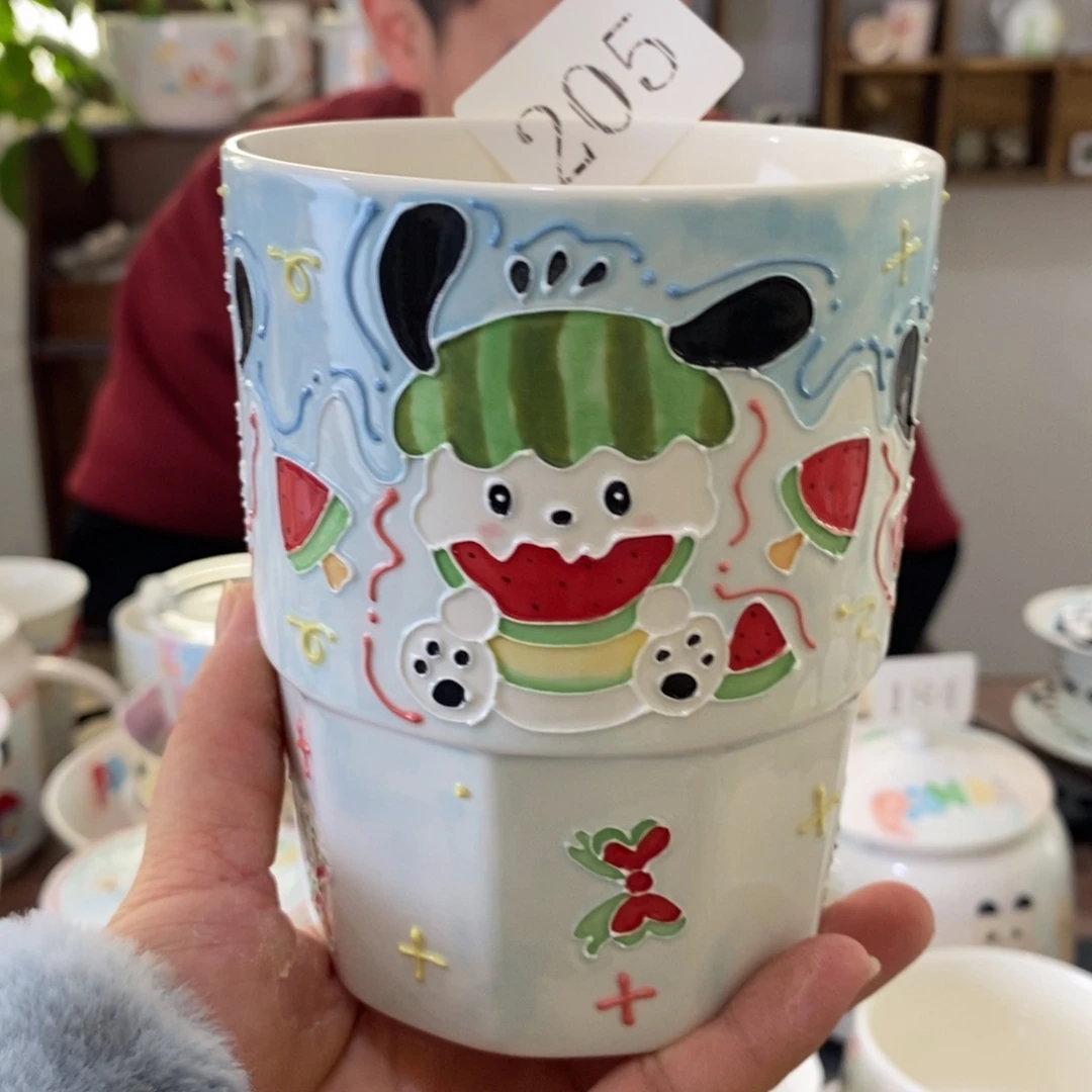 瓷片景德镇釉下彩手绘
