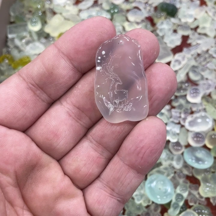 蛇纹石玉合金颈饰