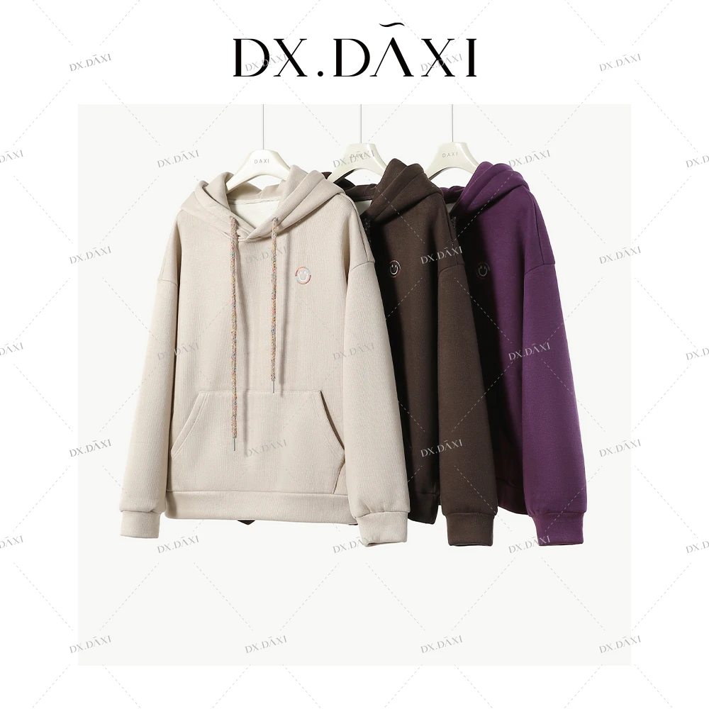 DX.DAXI【暮色落日】秋冬设计感 加绒加厚重磅卫衣