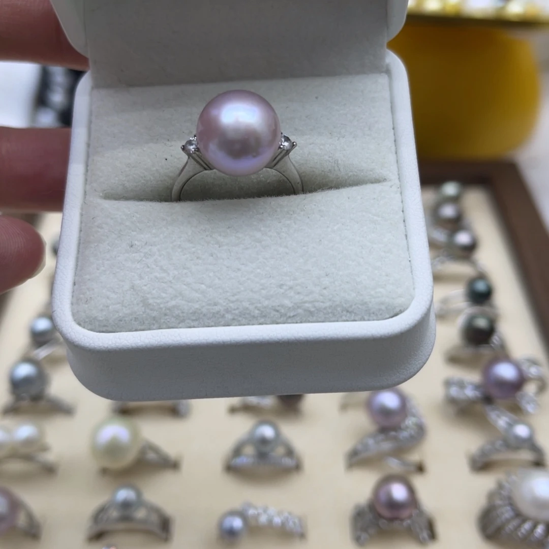 戒指淡水珍珠银S925镶嵌