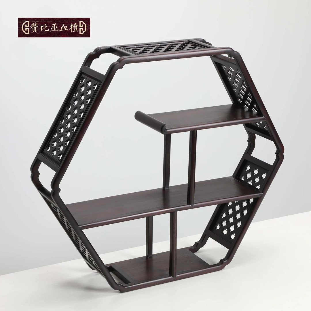 【檀锦阁】六角茶棚架-B01248/B01246