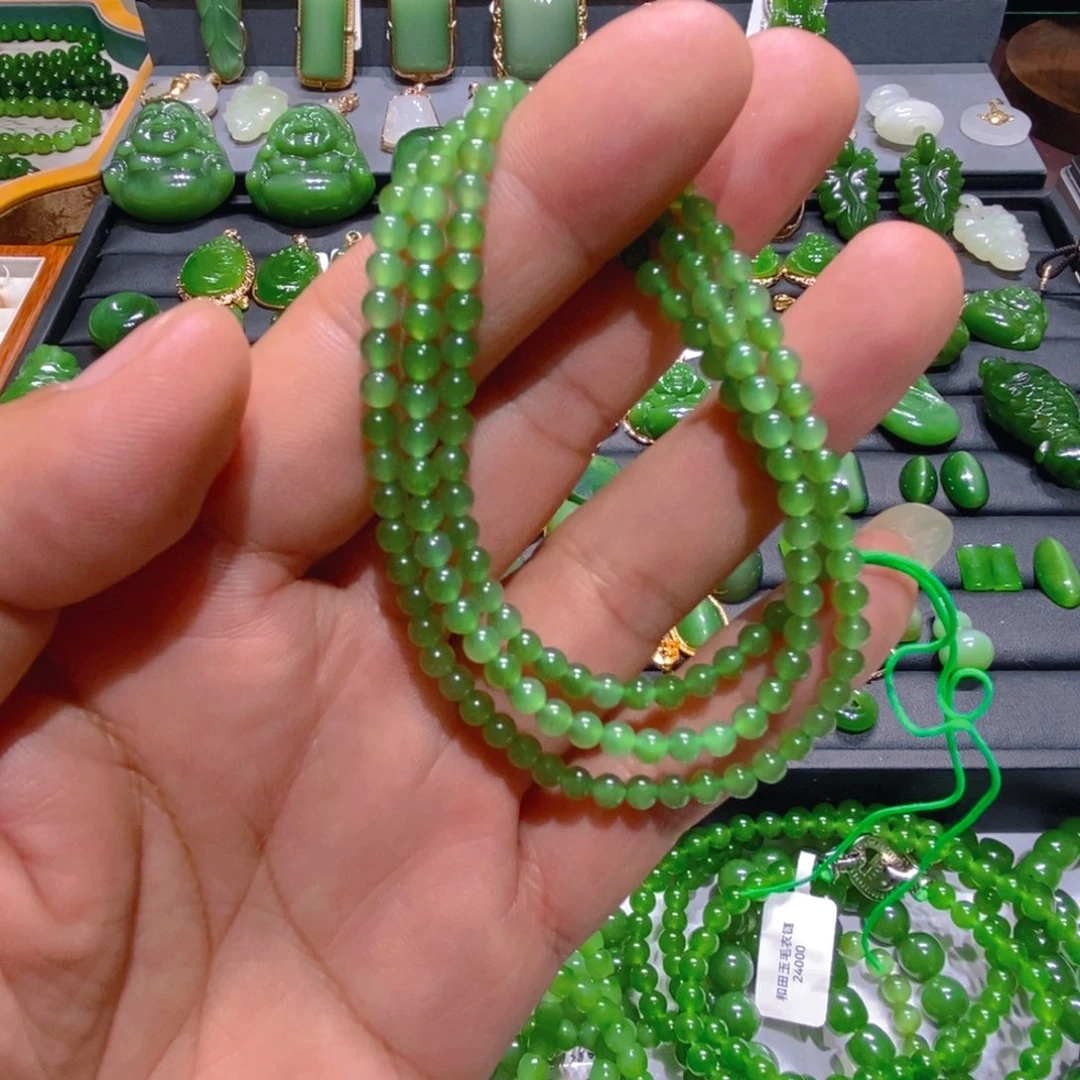 手链未镶嵌和田玉（碧玉）