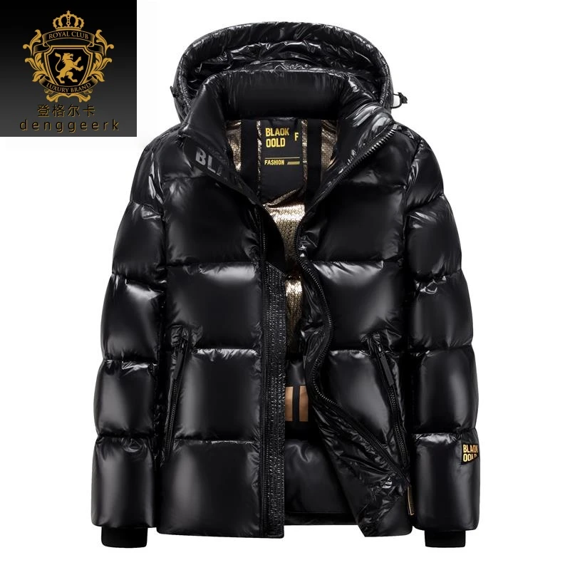 登格尔卡黑金鹅绒羽绒服男女同款东北户外超厚保暖短款加厚极寒服
