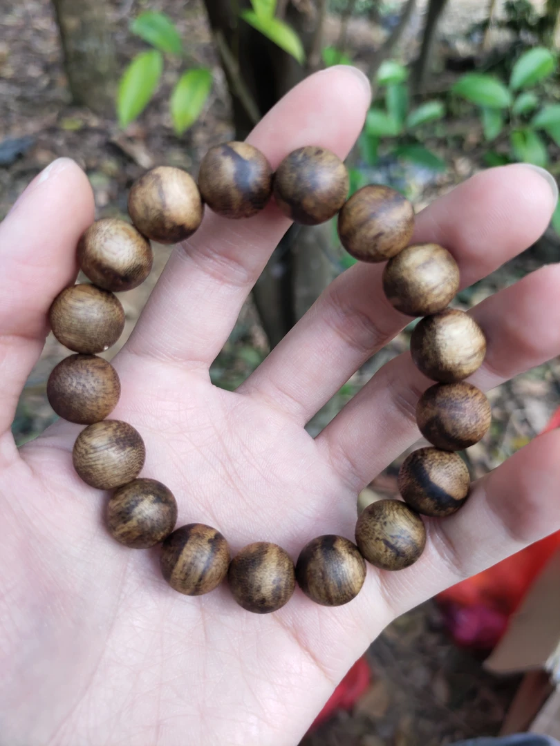 奇楠沉香圆珠1.3单圈11g+多样性发一