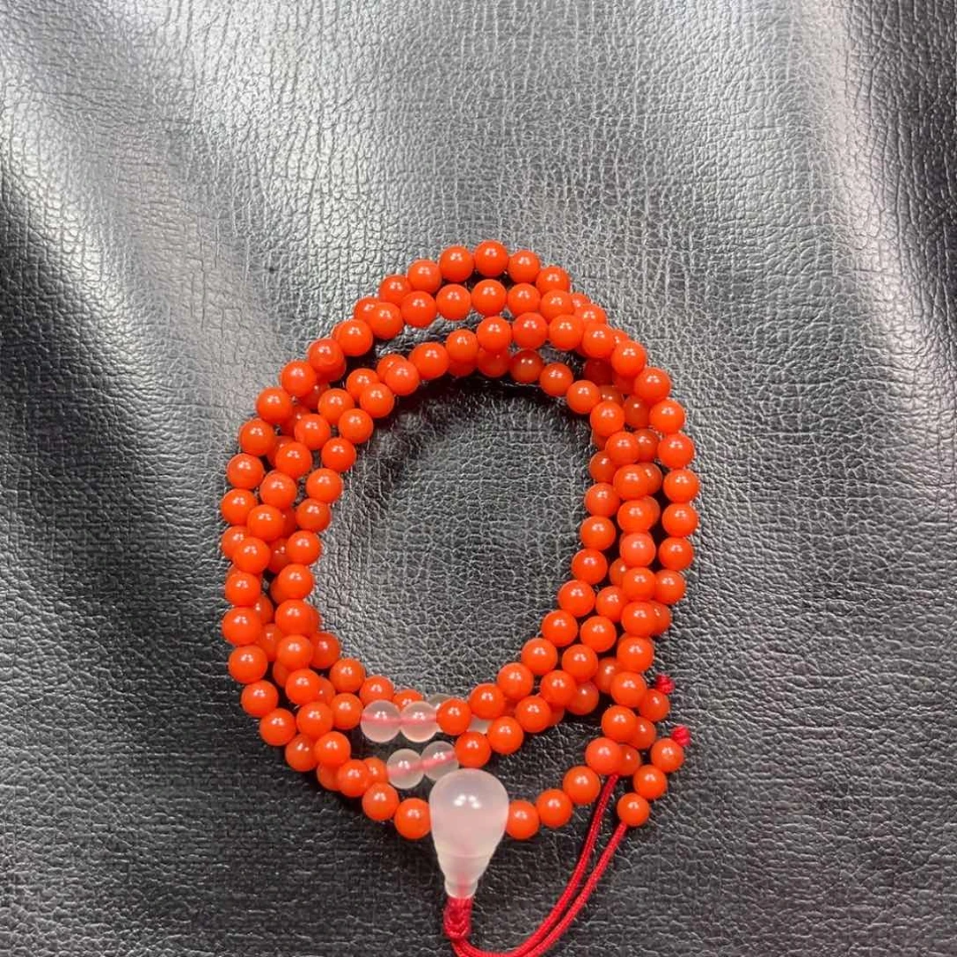 南红玛瑙未镶嵌手串卡4小米多圈