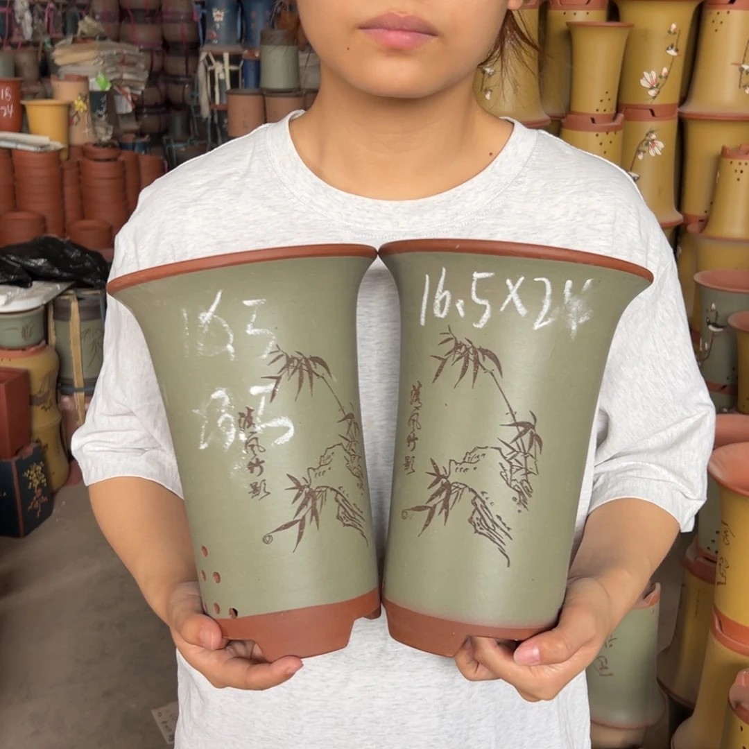 宜兴川阁紫砂花盆