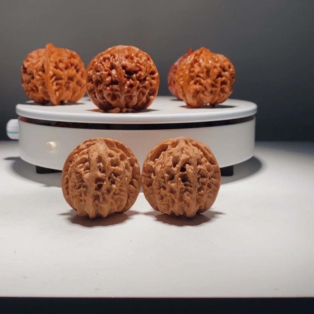 文玩核桃把件  523号-逸捻橙皮苹果园-37尺寸