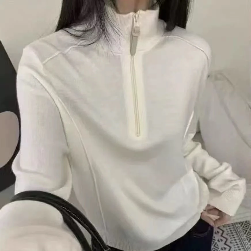 立领8943针织衫秋冬时尚洋气慵懒风打底衫上衣