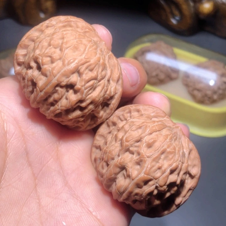 文玩核桃把件42磨盘