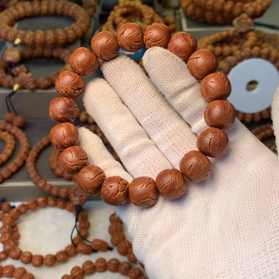 品***坊桃核手串秦岭龙纹