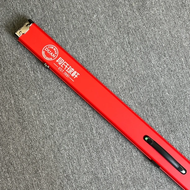 段氏球杆台球三槽红色铝合金杆盒高颜值｜180度平开｜加固方锁