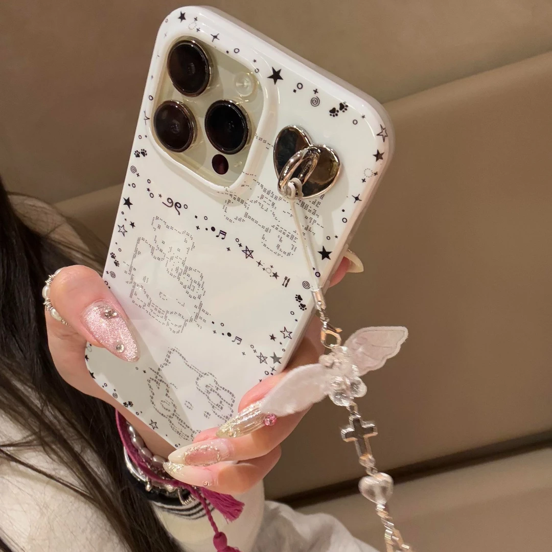 小众音符星星kt猫适用苹果16手机壳iphone15可爱14promax少女心13