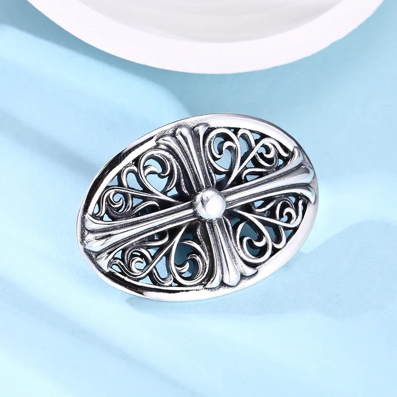 吊坠925银 十字藤花吊坠发绳 百搭项链流行挂坠