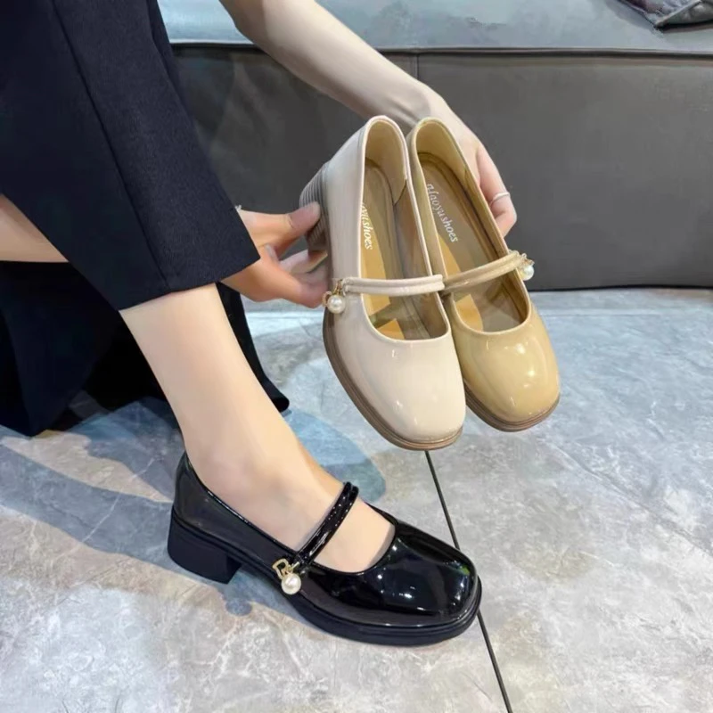 1277 新款简约舒适玛丽珍复古风