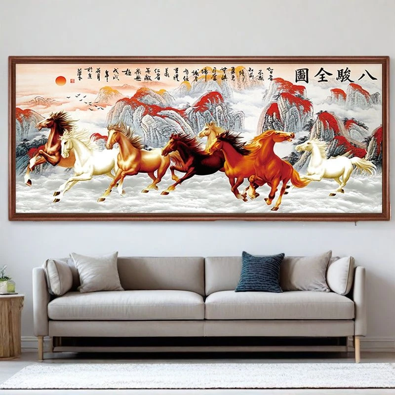 美初马到成功鸿运版满绣自己绣  34色 没有勾边