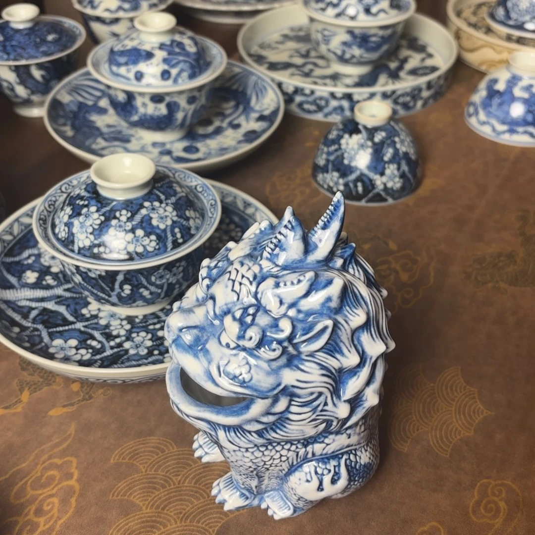 ****水摆件陶景德镇手绘茶器茶宠