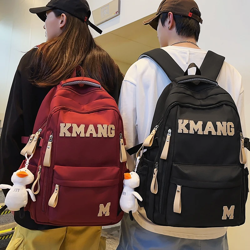 爆款书包高中生初中生大容量男生大学生字母女生小学生轻便双肩包