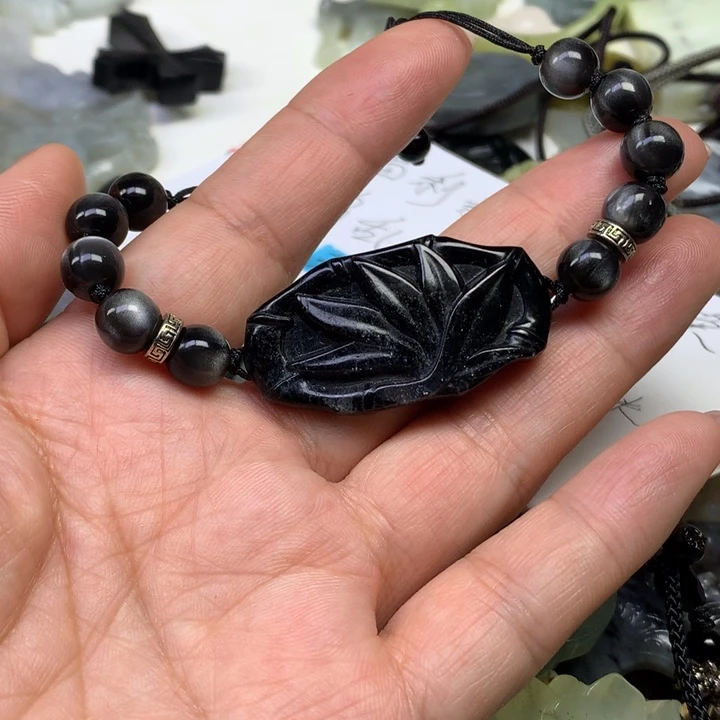 蛇纹石玉合金颈饰