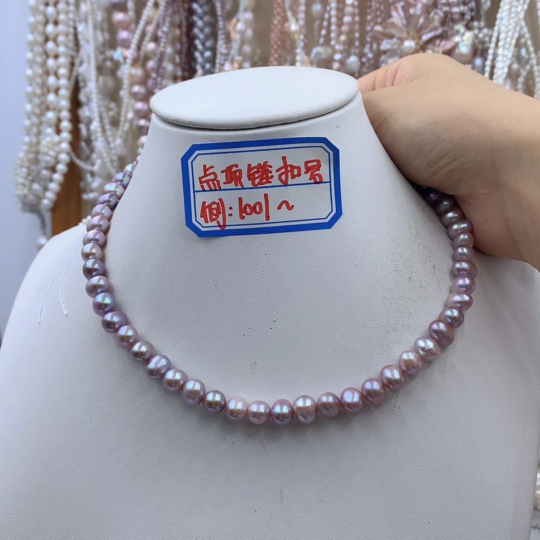 银S925镶嵌项链耳饰淡水珍珠
