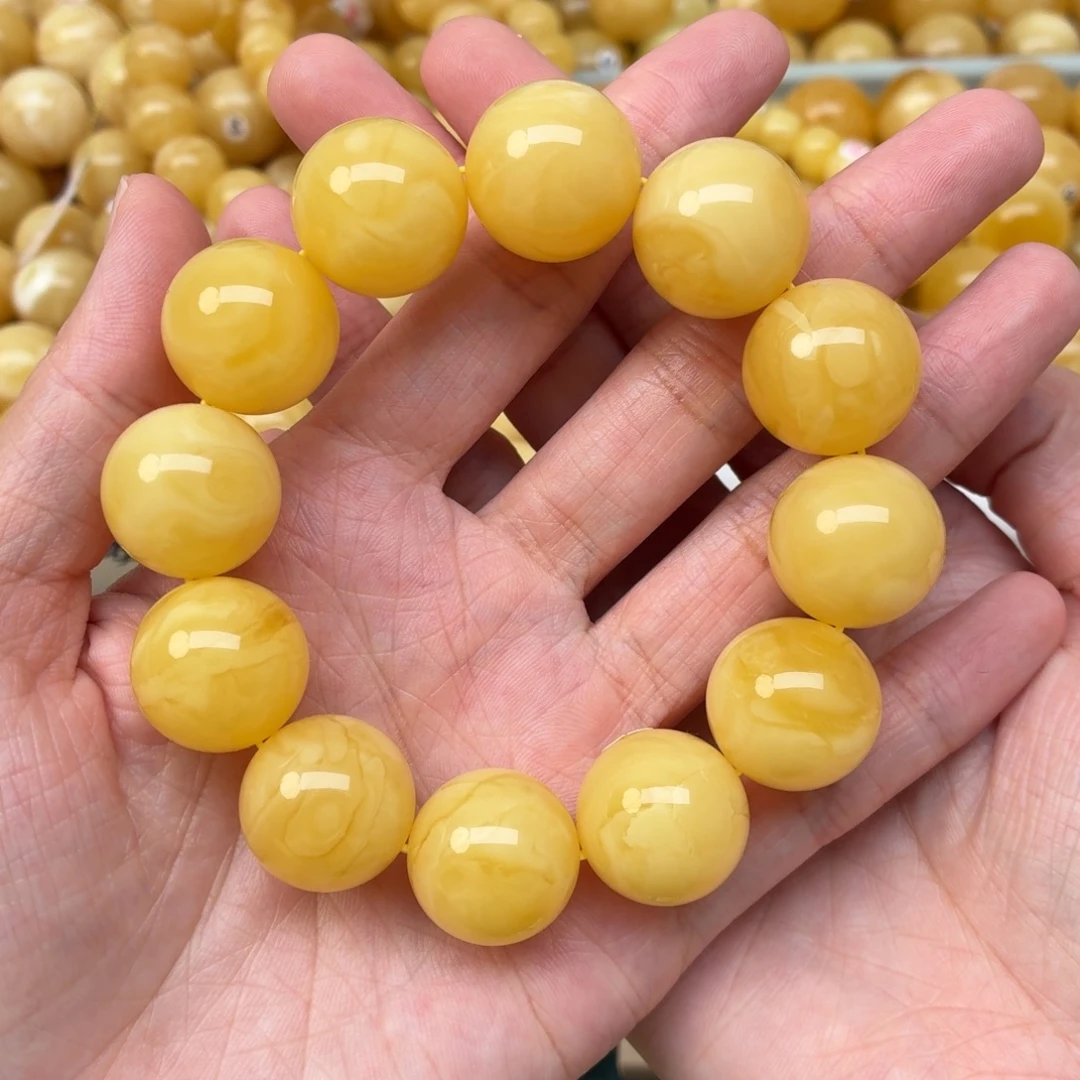 蜜蜡未镶嵌裸石18+蜜蜡手串