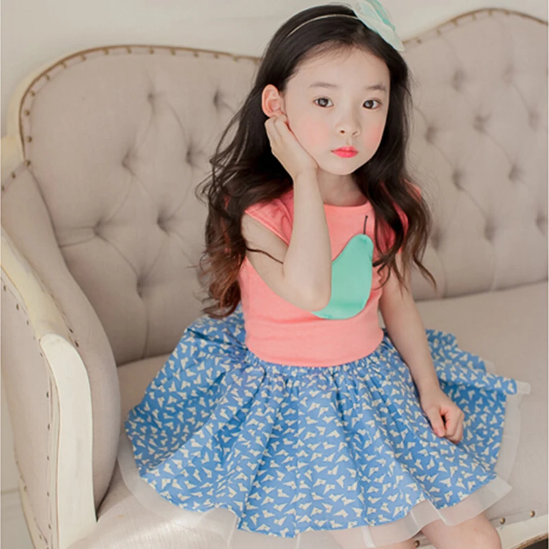 夏款女童鸭梨t恤洋气宝宝夏季薄款短袖 中小童女宝宝韩版甜美上衣