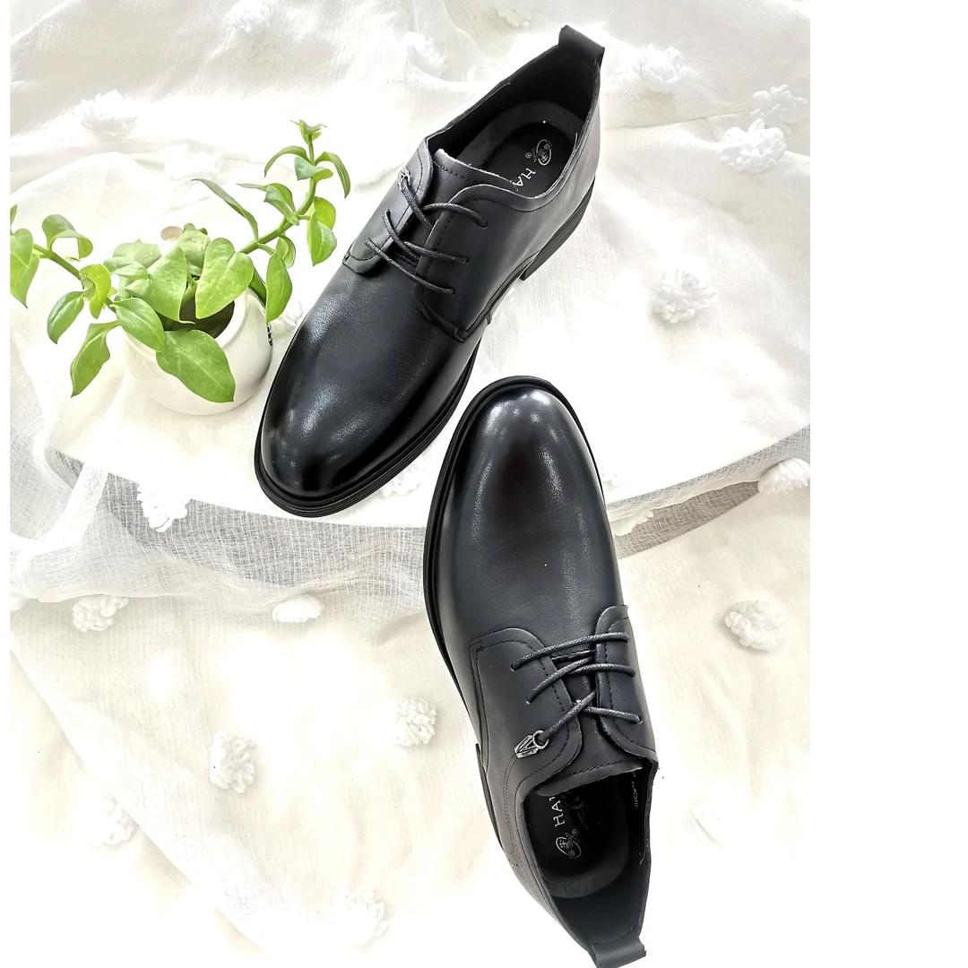 2025春夏时尚潮流舒适简约圆头系带商务男鞋32252