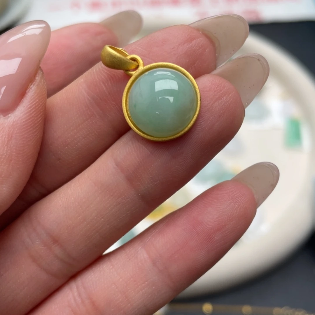 翡翠银S925镶嵌颈饰