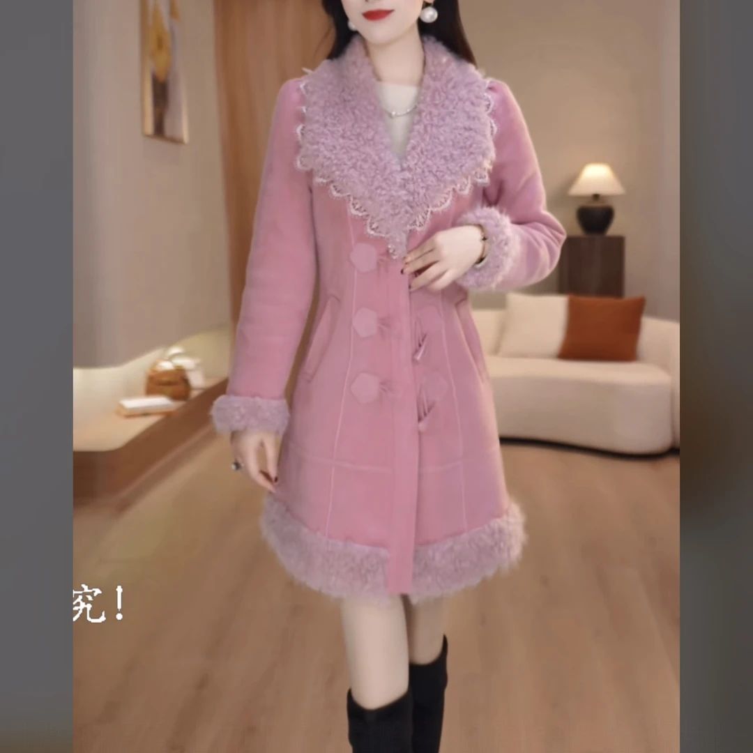 【外套】2025冬季新款洋气时尚女士气质典雅减龄保暖中长款时尚外套