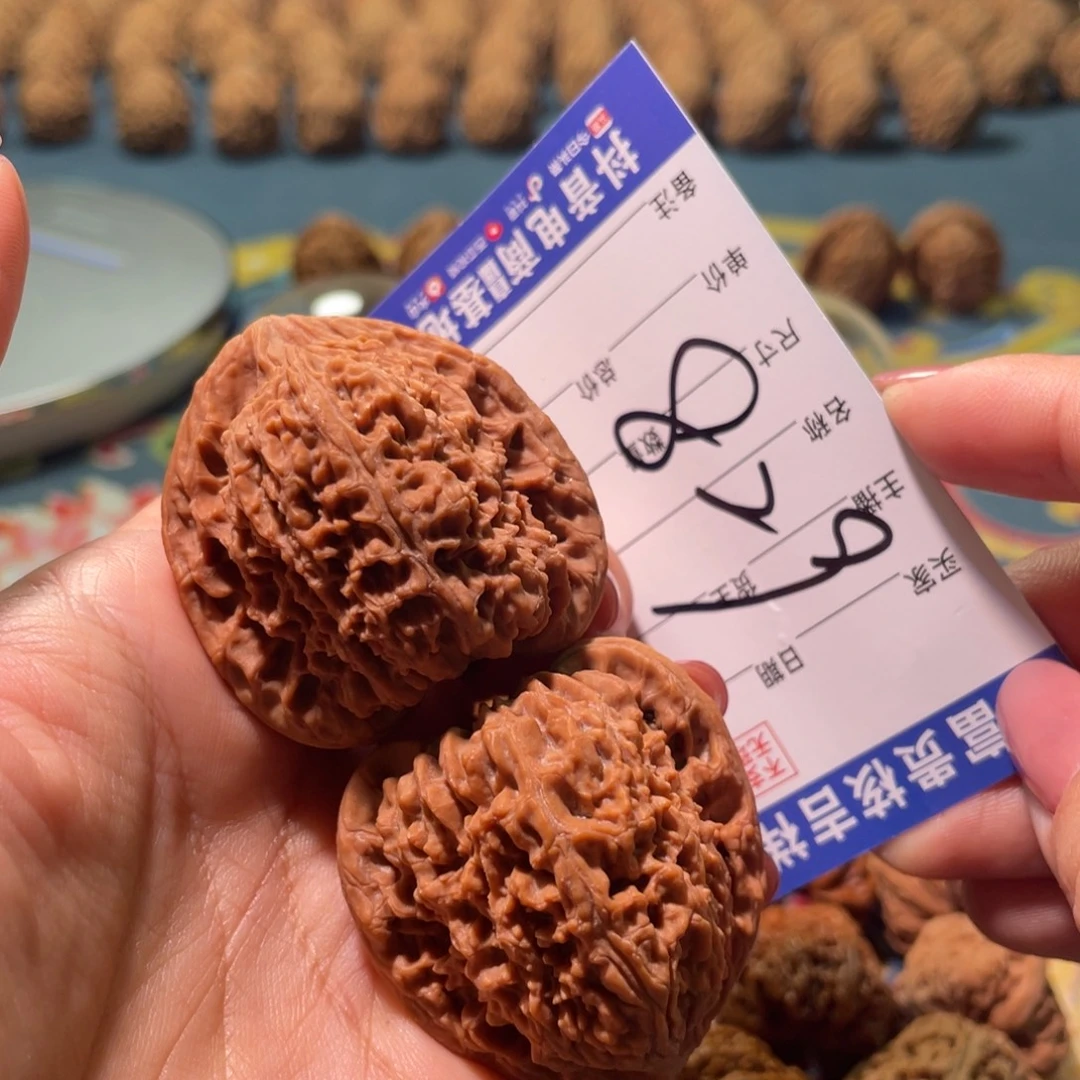 把件核桃42左右全品无修赵喜满南将石红皮