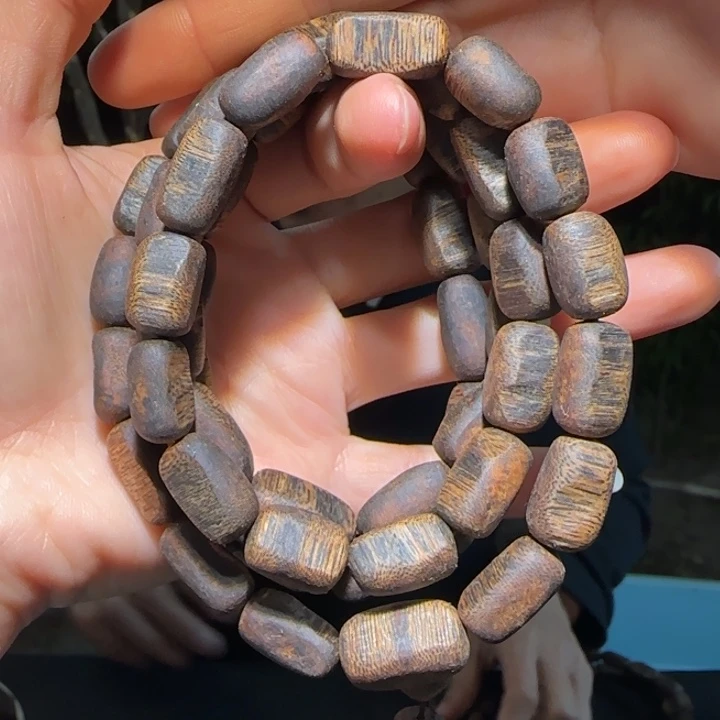 沉香手串紫棋链子52克