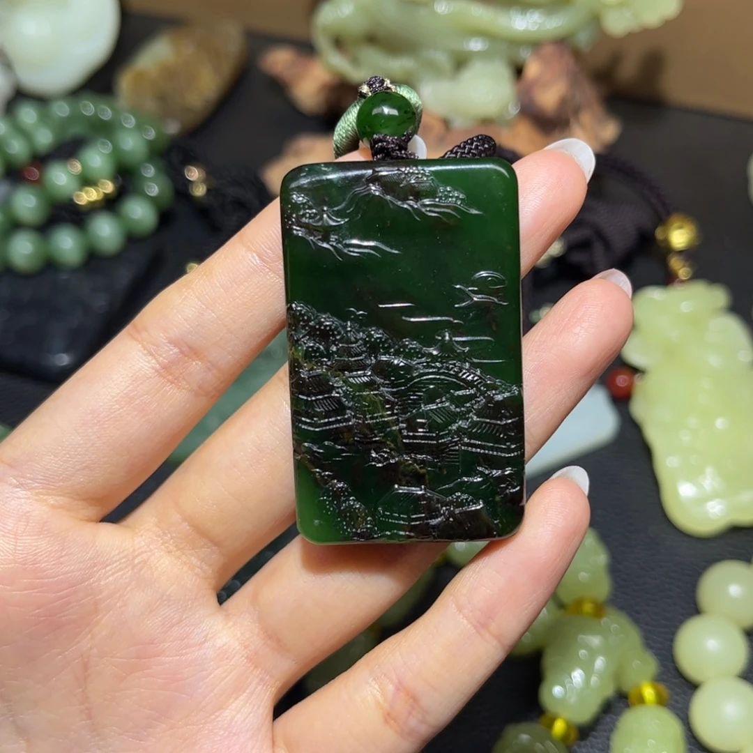 和田玉未镶嵌颈饰