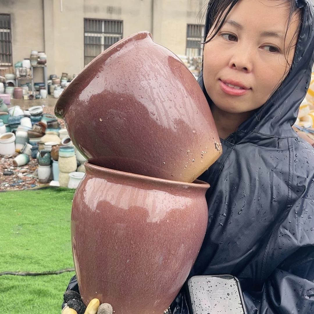 紫砂花盆王嫂花盆0611-b551 高21口19