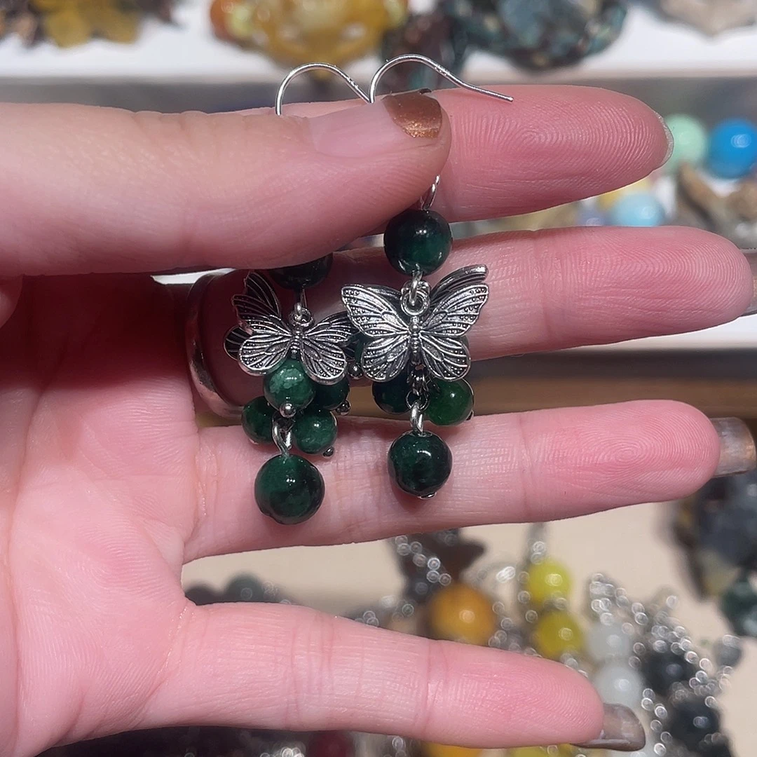 蛇纹石玉合金颈饰