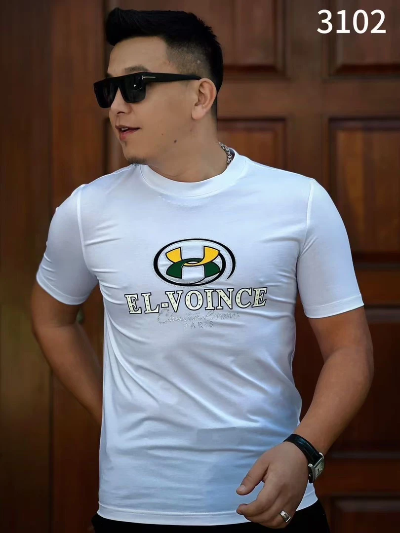 2025夏季男士透气圆领潮流印花时尚修身百搭