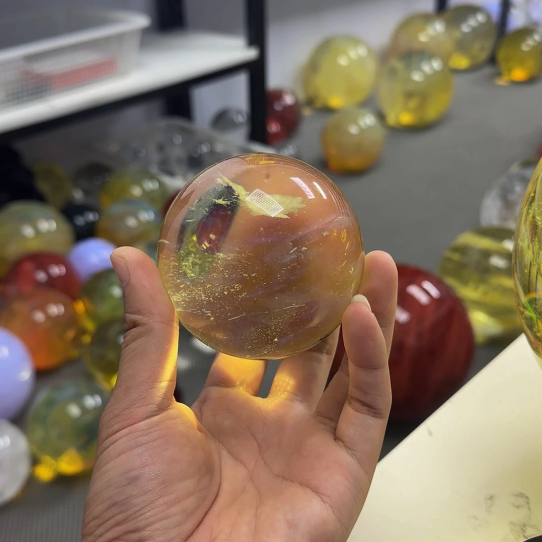 石材7.6厘米黄水摆件