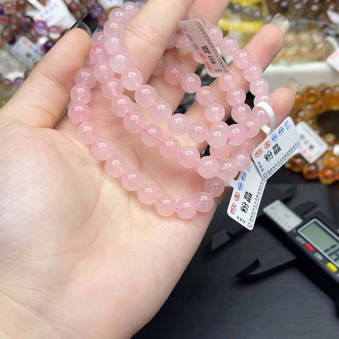 水晶手链未镶嵌粉水晶8