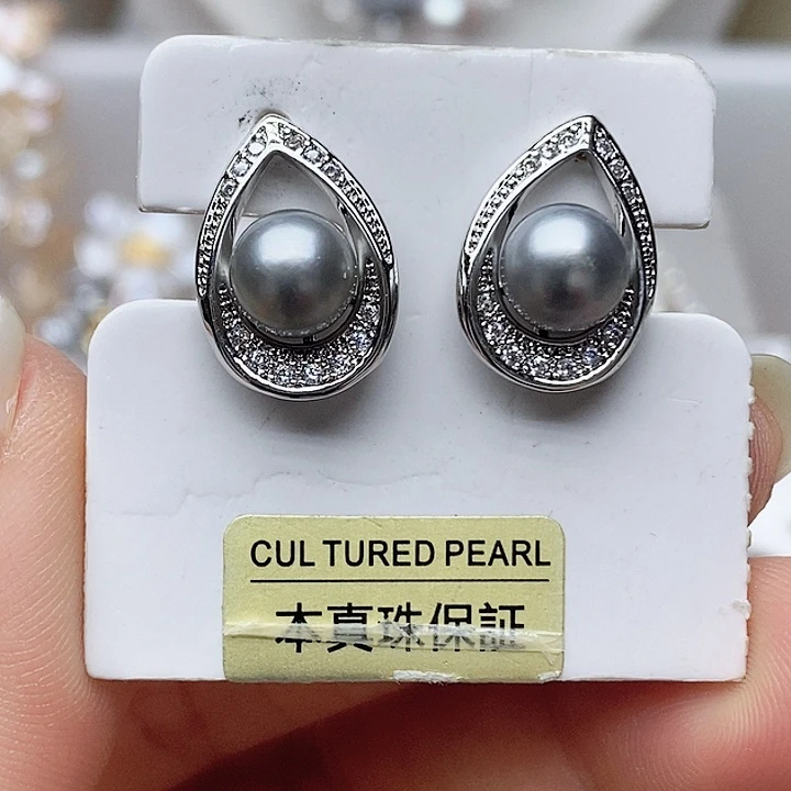 未镶嵌淡水珍珠耳钉