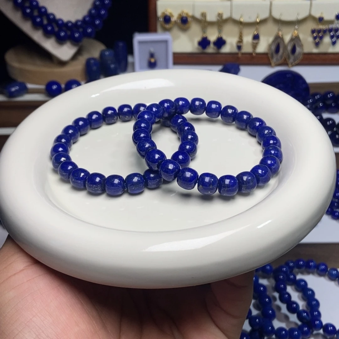 青金石未镶嵌福利 老矿 精工 老型 手串#多样性发一#8.9+