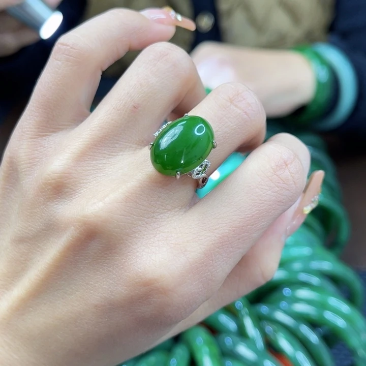 【闪购商品】和田玉（碧玉）戒指合金