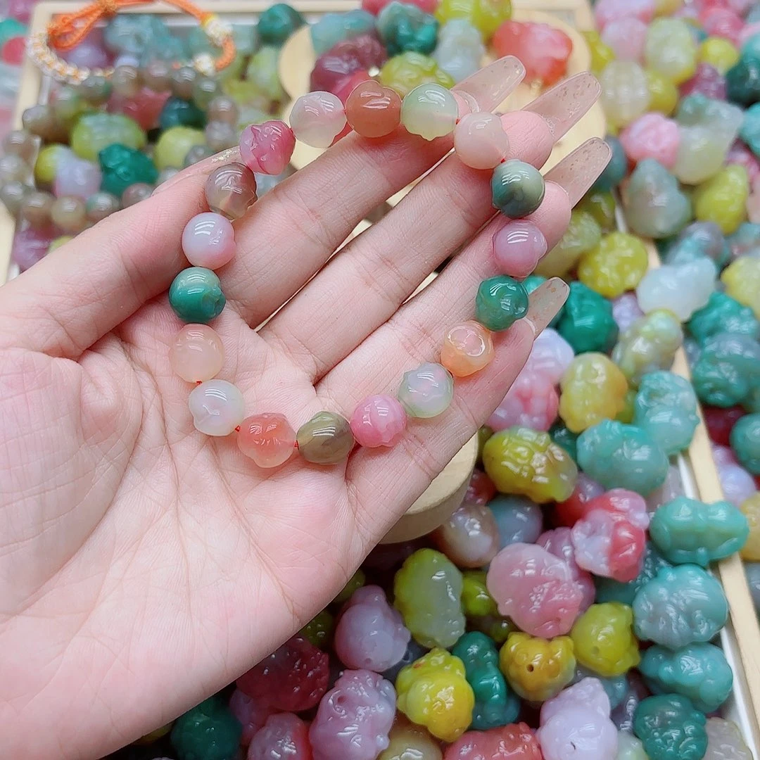 玛瑙/玉髓手链未镶嵌盐源95