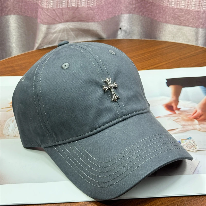 秋季秋冬字母纯棉鸭舌帽女新款网红情侣百搭软顶帽子男士大头围
