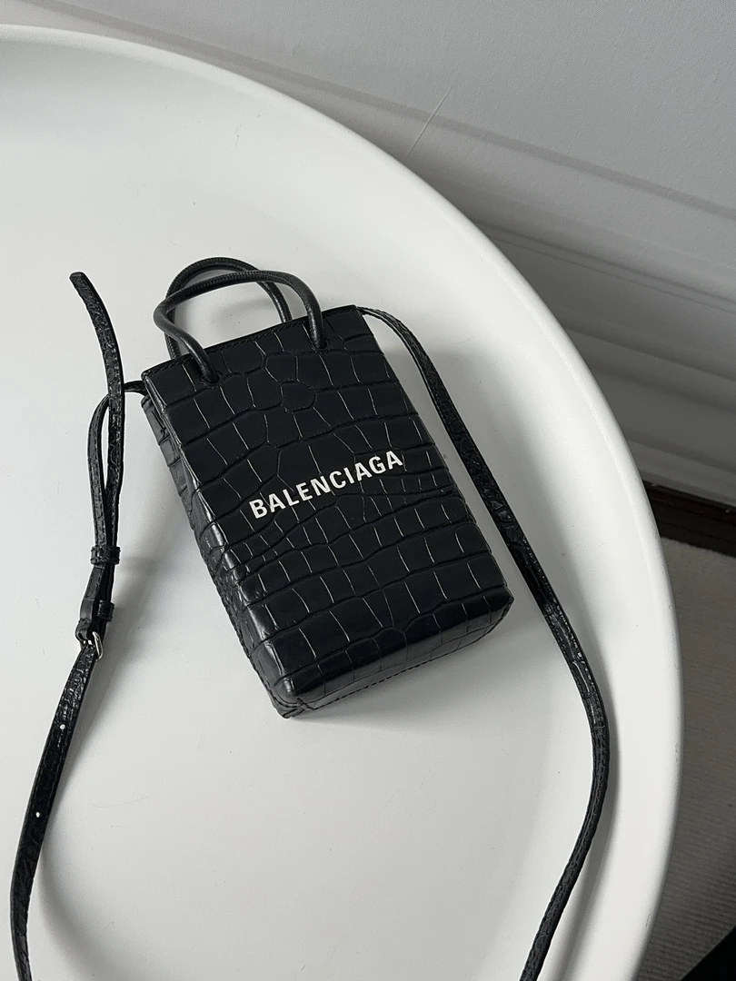 95新 Balenciaga/巴黎世家 CS5807/巴黎世家 黑色手机包