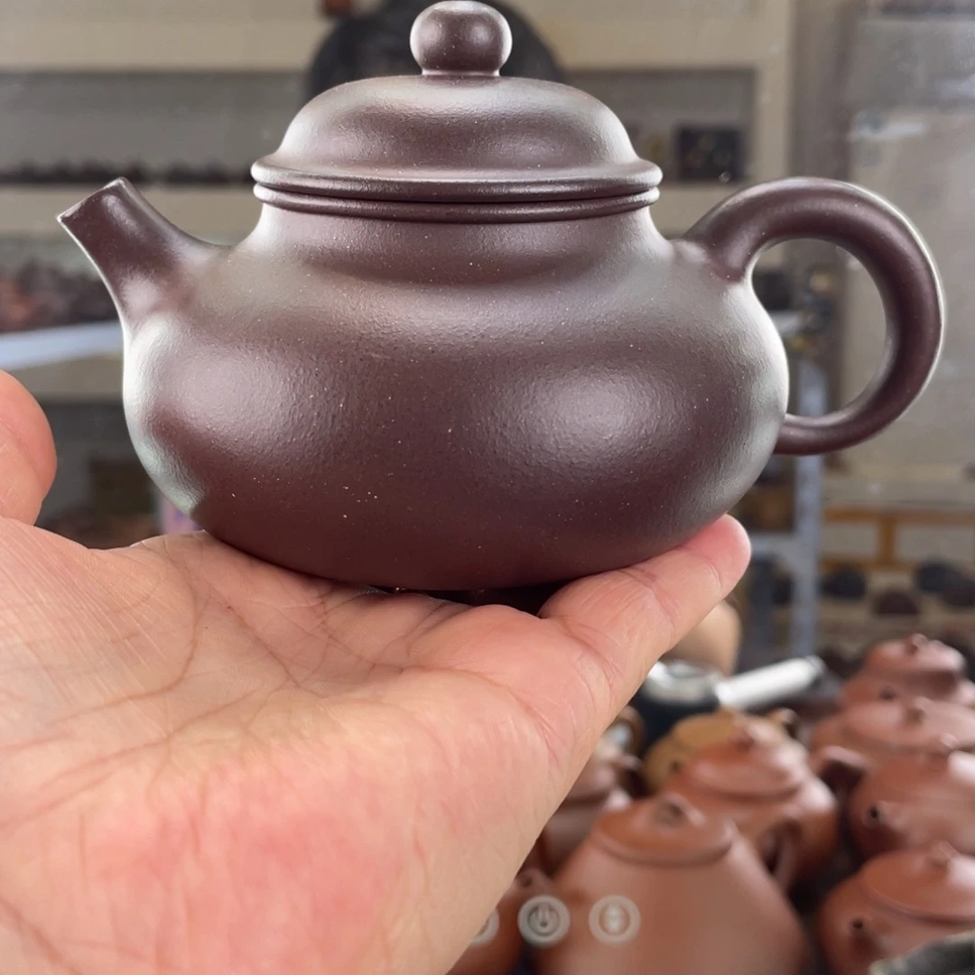 茶壶紫砂大水潭手磨料底槽清容天260cc