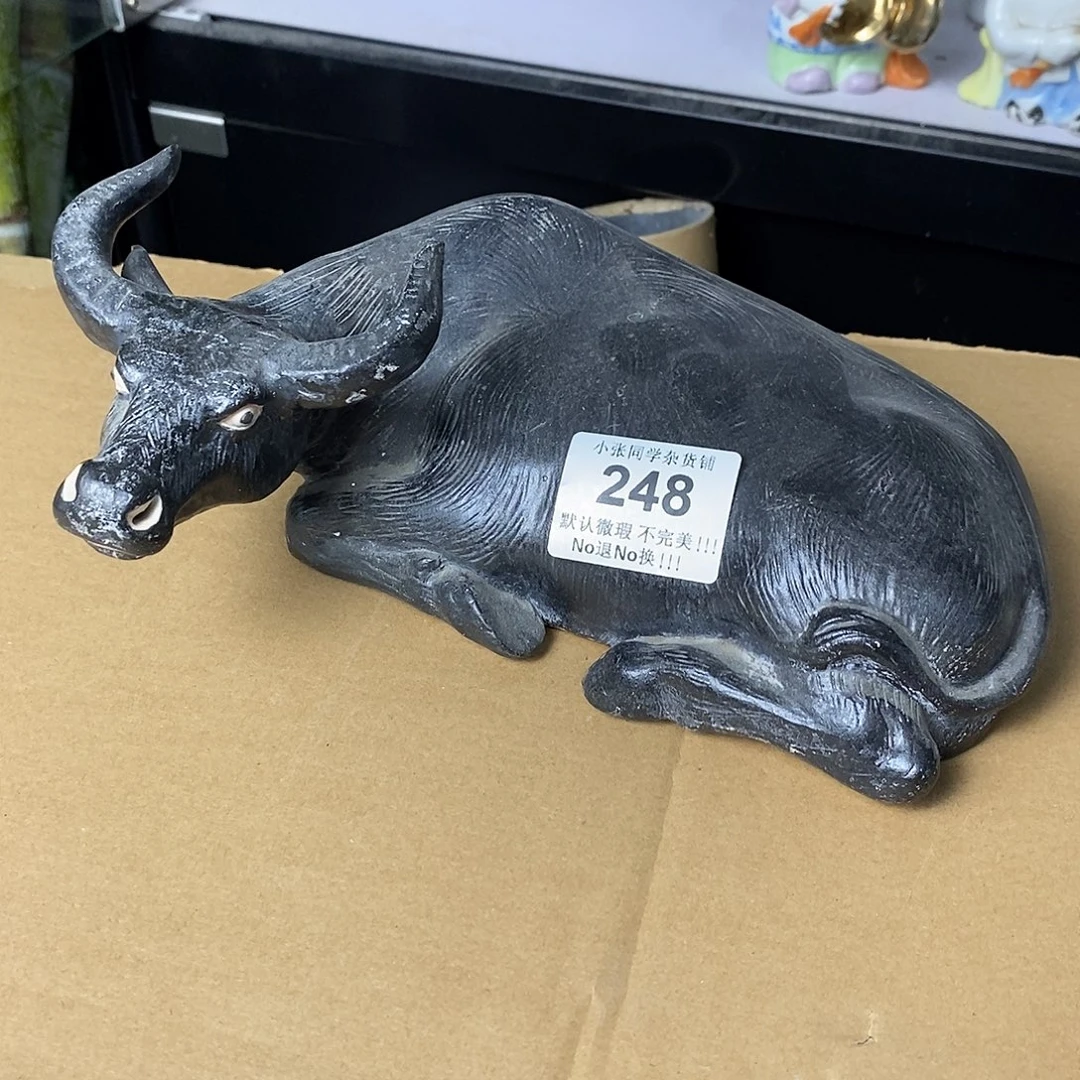 摆件雕塑瓷厂手工水牛摆件