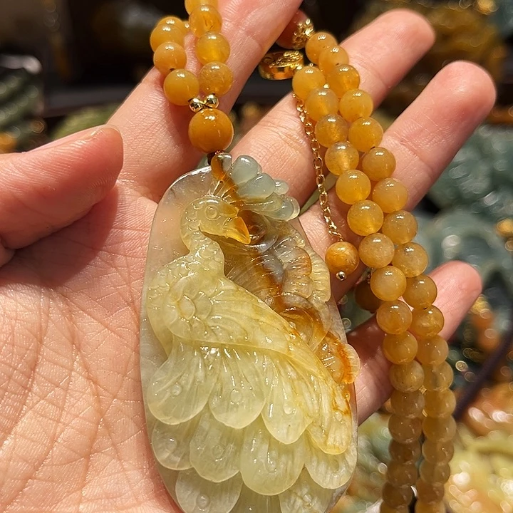 岫玉未镶嵌毛衣链