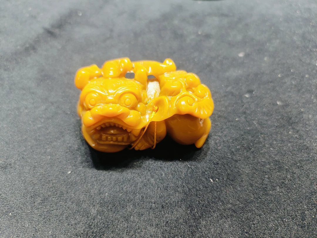 黄龙玉山流水料子貔貅精选貔貅精工雕刻满黄貔貅